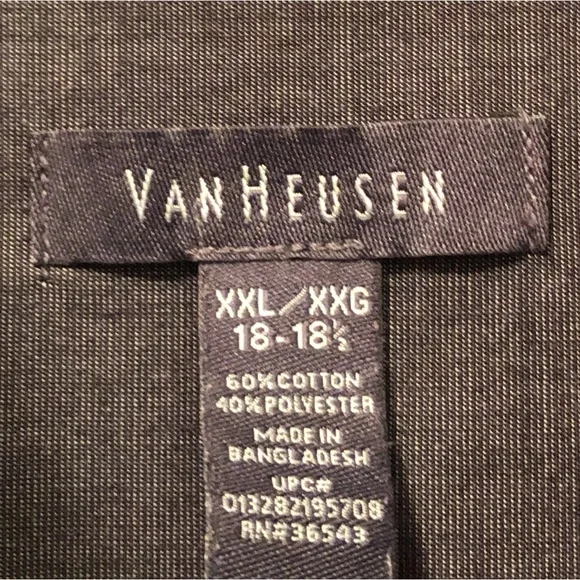 Van Heusen Red Plaid Long Sleeve Button Down Shirt, Size XXL, 18”- 18.5” - Picture 5 of 7